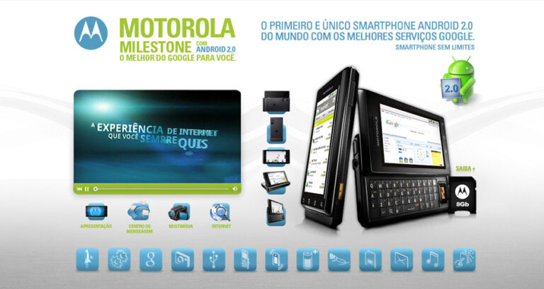 Motorola Milestone – Hotsite de Lançamento