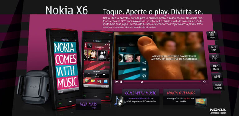 Hotsite Nokia X6